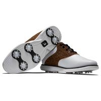 Chaussure femme FJ Traditions 2023 (98090 - Blanc / Noir / Léopard) - Footjoy