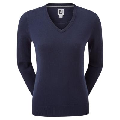 Pull Over laine Col V Femme marine (88512) - FootJoy