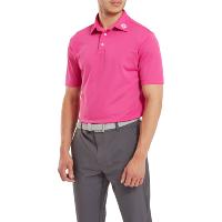 Polo Stretch Pique Solid Col Tricot Côtelé Hot Pink (81673) - Footjoy