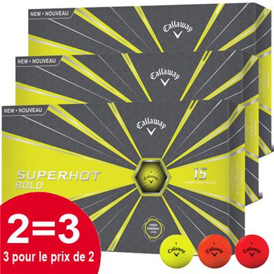 3x15 Balles de golf SuperHot Bold - Callaway