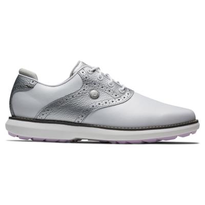 Chaussure femme FJ Traditions Spikeless 2024 (97990 - Blanc / Argent) - Footjoy