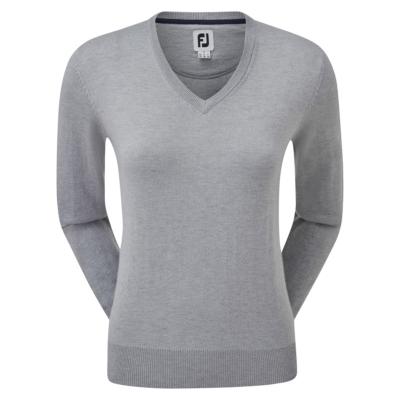 Pull Over laine Col V Femme gris (88513) - FootJoy