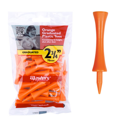 Tees en plastique gradué orange 70mm 2 3/4'' (20 tees - TEPCPS) - Masters