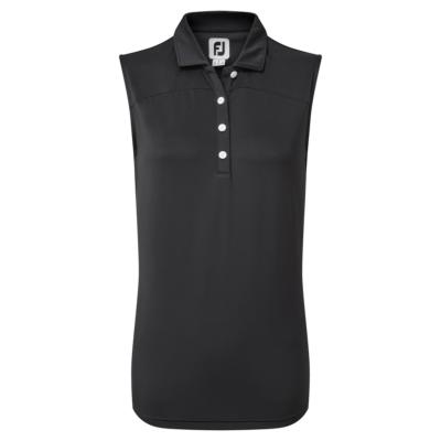 Polo Fil Ecosse Sans Manche Femme noir (88501) - FootJoy