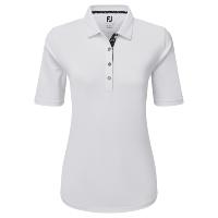 Polo piqué uni manches courtes blanc Femme (81724) - Footjoy