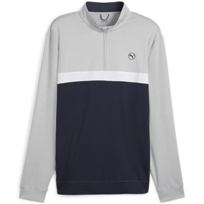 Pull Pure ColorBlock 1/4 Zip Gris / Marine (625888-01) - Puma