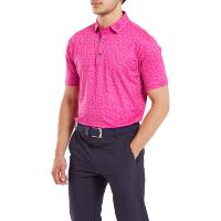 Polo imprimé Floral en fil d'Ecosse rose (81616) - Footjoy