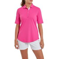 Polo piqué uni manches courtes rose Femme (81726) - Footjoy