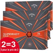 3x15 Balles de golf SuperHot Bold - Callaway