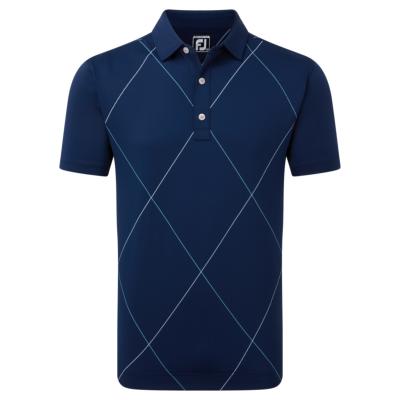 Polo imprimé Raker en fil d'Ecosse marine (81603) - Footjoy