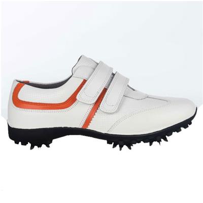 Chaussure femme Orangia Velcro (blanc-orange) - SP Golf Shoes