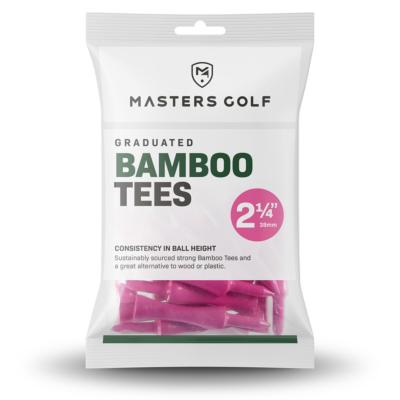 Tees Gradués en bambou rose 38mm 2 1/4'' (50 tees / TEB0021) - Masters