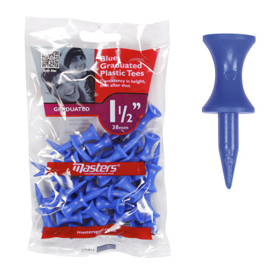 Tees en plastique gradué bleu 38mm 1 1/2'' (30 tees / TEP118) - Masters