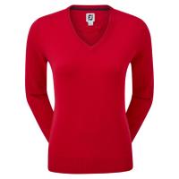 Pull Over laine Col V Femme rouge (88514) - FootJoy