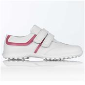 Chaussure femme Orangia Velcro 2017 (blanc-rose) - SP Golf Shoes